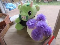 今日のヌゥ。3年生の花笠です。